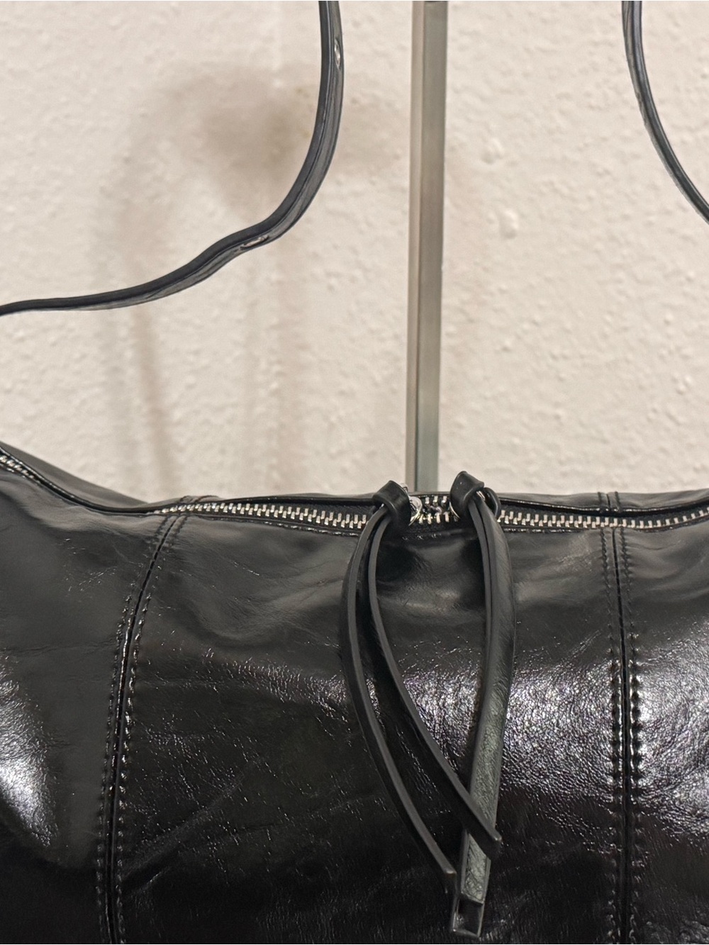 Antik Kraft Black Shoulder Bag with Silver Hardware - Picture 15 of 16